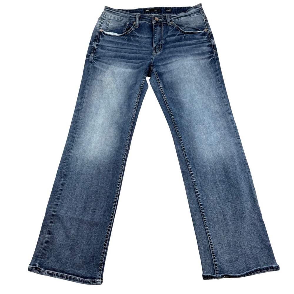BKE Jake Straight Leg Jeans Mens 32x30 Medium Wash Stretch Denim GBS15288